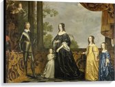 Canvas  - Oude Meesters - Frederik Hendrik en Amalia v Solms, Gerard v Honthorst - 100x75cm Foto op Canvas Schilderij (Wanddecoratie op Canvas)
