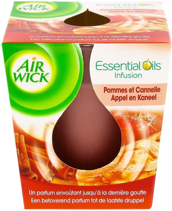 Aimes - Air Wick - Essential Oils - Geurkaars - Appel en Kaneel - 105 gram  - 35 branduren | bol.com