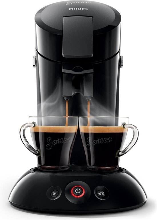 Philips Senseo Original Koffiepadmachine HD6553/67 - Keuze uit 1 of 2 Kopjes - Automatische Uitschakeling - Duurzame Materialen - Zwart