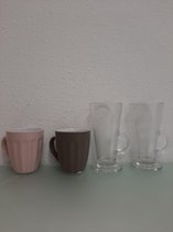 4 koffieglazen/bekers