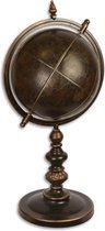 Wereldbol op standaard - Beeld - Metaal - 72,8 cm hoog