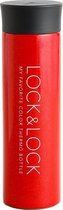 Lock&Lock RVS Thermosfles | Isoleerfles | Veldfles | Drinkfles - 400 ml - Rood