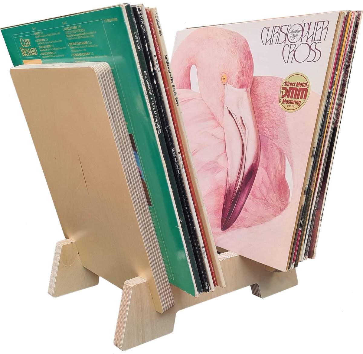 vdd LP vinyl design opbergrek platenrek retro voor 60 tot 70 vinyl LP's
