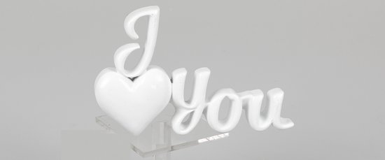 LOVE - Hart - Valentijn - wit - 20 cm - Liefde