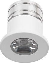 LED Veranda Spot Verlichting - 3W - Warm Wit 3000K - Inbouw - Dimbaar - Rond - Mat Wit - Aluminium - Ø31mm - BSE