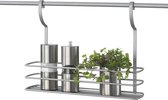 Kruidenrek | 1 etage | Roestvrij | Robuust | Ophangrek | Specerijen | Keukenorganizer