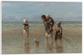 Forex - Oude Meesters - Kinderen der zee, Jozef Israëls, 1872 - 60x40cm Foto op Forex