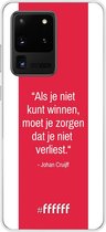 Samsung Galaxy S20 Ultra Hoesje Transparant TPU Case - AFC Ajax Quote Johan Cruijff #ffffff