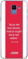 Samsung Galaxy J6 (2018) Hoesje Transparant TPU Case - AFC Ajax Quote Johan Cruijff #ffffff