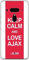 HTC U12+ Hoesje Transparant TPU Case - AFC Ajax Keep Calm #ffffff