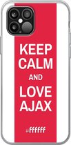 iPhone 12 Pro Max Hoesje Transparant TPU Case - AFC Ajax Keep Calm #ffffff
