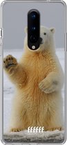 OnePlus 8 Hoesje Transparant TPU Case - Polar Bear #ffffff