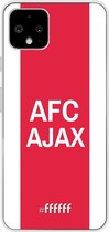 Google Pixel 4 Hoesje Transparant TPU Case - AFC Ajax - met opdruk #ffffff
