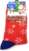 Kindersokken met kerst print rood rendier - maat 27-30