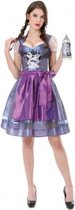 Partyxclusive Sexy Oktoberfest Dirndl Dames Maren Oktoberfest Dames Carnavalskleding Dames - Polyester - Paars - Maat L