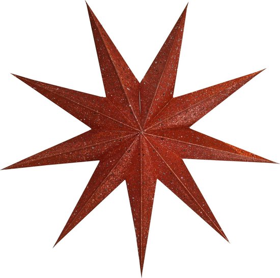 Operitacx 3x Papieren Ster Lantaarns 50 Cm Wit - 7-Punts Holle Ster Ornament Voor Kerst, Nieuwjaar, Bruiloft & Feesten