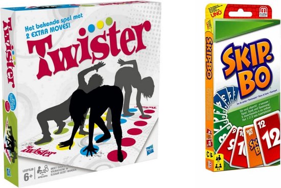 Bol Com Spellenbundel Bordspellen 2 Stuks Twister Skip Bo Games bol com