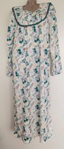 Dames nachthemd lang model met bloemenprint XXXL 46-54 groen