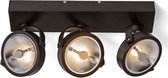 Plafondlamp - Opbouwspot zwart - Dimbaar - Draaibaar & kantelbaar - 3 x 12W - Dim to warm