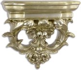 Resin Ornament Klassiek - Ornamenten wandplank console - Zilver - 38,1 cm hoog
