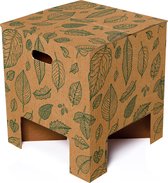 Dutch Design Brand - Dutch Design Chair - kartonnen krukje - Groene bladeren - Natural Leaves