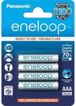 Panasonic - Eneloop oplaadbare AAA batterij - 750 mAh - NiMH - 4 stuks