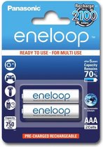 Panasonic - Eeneloop oplaadbare AAA batterij - 750 mAh - NiMH - 2 stuks