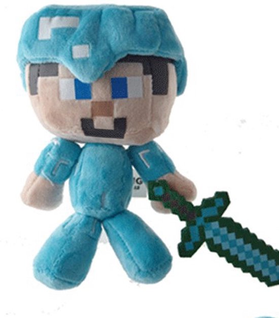 Sitcom opmerking Eerbetoon Minecraft knuffel – Steve – Pluche – met zwaard | bol.com
