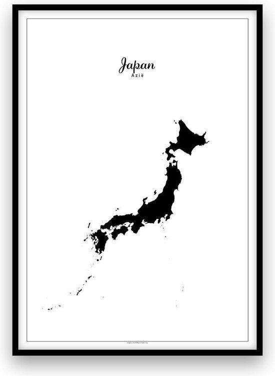 Japan landposter - Zwart-wit