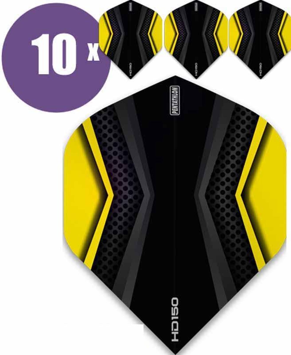 ABC Darts - Dart Flights - Pentathlon HD150 Geel - 10 sets (30 st.)