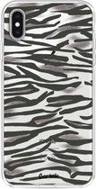 Casetastic Apple iPhone XS Max Hoesje - Softcover Hoesje met Design - Zebra Army Print