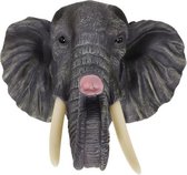 Wanddecoratie olifant hoofd polyester