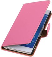 Wicked Narwal | bookstyle / book case/ wallet case Hoes voor sony Xperia M2 Roze