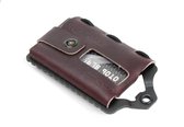 Trayvax Element Black Burgundy - Pasjeshouder Creditcardhouder Leer/Metaal RFID