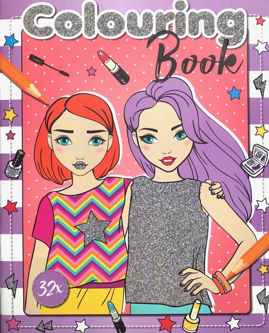 Kleurboek Glamour meiden Modellen Colouring Book | bol.com