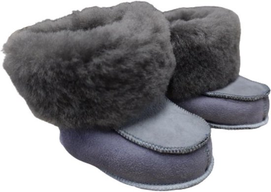 Chaussons bébé mouton - Chaussons bébé agneau - Gris