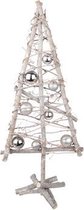 Cosy @ Home Kerstboom Zilver met Decoratie - 25x14x(H)58cm