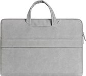 Shop4 - 16 inch Laptop Hoes - Sleeve met Handvaten Licht Grijs