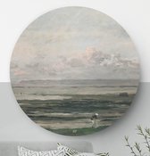 HIP ORGNL Schilderij Zee van Daubigny - ⌀100cm - Wandcirkel