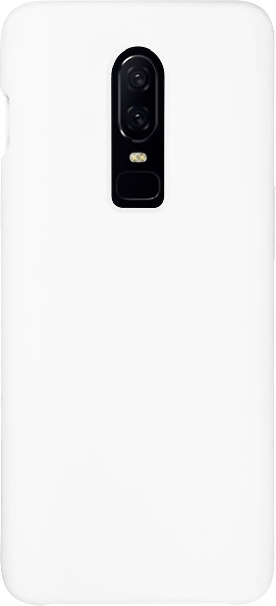 BMAX Siliconen hard case hoesje voor OnePlus 6 / Hard Cover / Beschermhoesje / Telefoonhoesje / Hard case / Telefoonbescherming - Wit