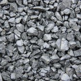 Basalt split zwart grijs siergrind 8-16 - 1000 KG - Zwart donker grijs Grind