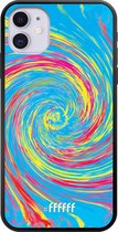 iPhone 11 Hoesje TPU Case - Swirl Tie Dye #ffffff