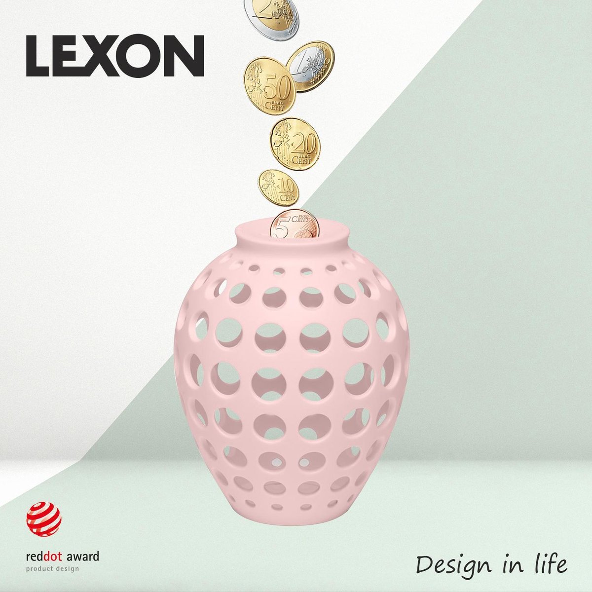 Lexon Design Decoratieve Spaarvarken Hope - Pink - LH61P
