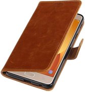 Wicked Narwal | Premium TPU PU Leder bookstyle / book case/ wallet case voor Samsung galaxy j7 2015 Max Bruin