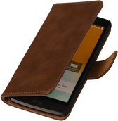Wicked Narwal | Bark bookstyle / book case/ wallet case Hoes voor LG Bello D335 Bruin