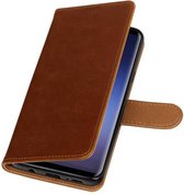 Wicked Narwal | Premium TPU PU Leder bookstyle / book case/ wallet case voor Samsung Galaxy S9 Plus Bruin