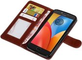 Wicked Narwal | Motorola Moto E4 Portemonnee hoesje booktype wallet case Bruin