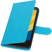 Wicked Narwal | Motorola Moto C Plus Portemonnee hoesje booktype wallet Turquoise