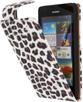 Wicked Narwal | Panter print  Classic Flip Hoes voor Huawei Huawei Ascend G525 Bruin