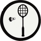Happy Moments Silhouette Badminton Racket Zwart/wit 25 Mm 20 Stuks